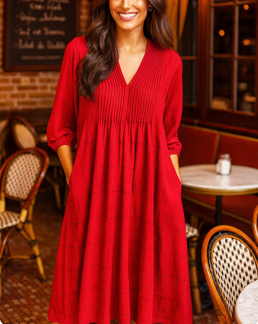 Au Hasard d'un Voyage - Float Dress - Red