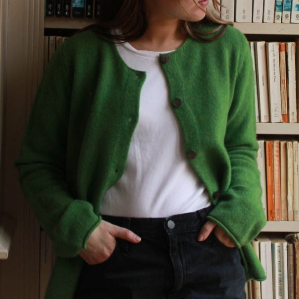 Eribe Knitwear Online, corry women's cardigan in watercress 