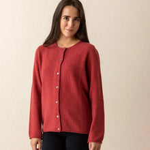Eribe Corry Crew Cardigan in Rouge.
