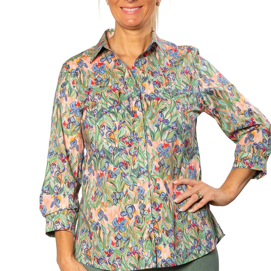 Cotton print shirt for women.