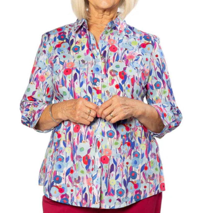 Cotton print shirt for women.