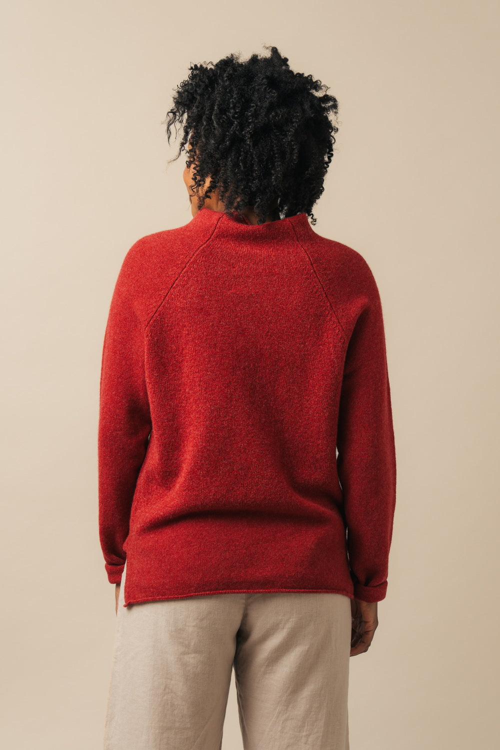 Merino Wool Eribe jumper in Poppy