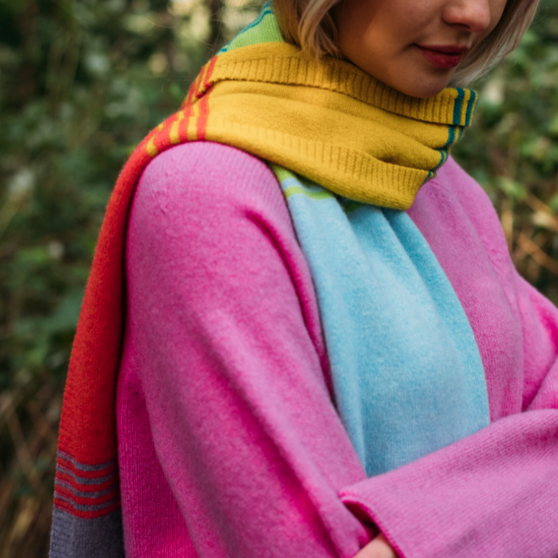 Eribé's Alloa Striped Scarf in Molly-Calla