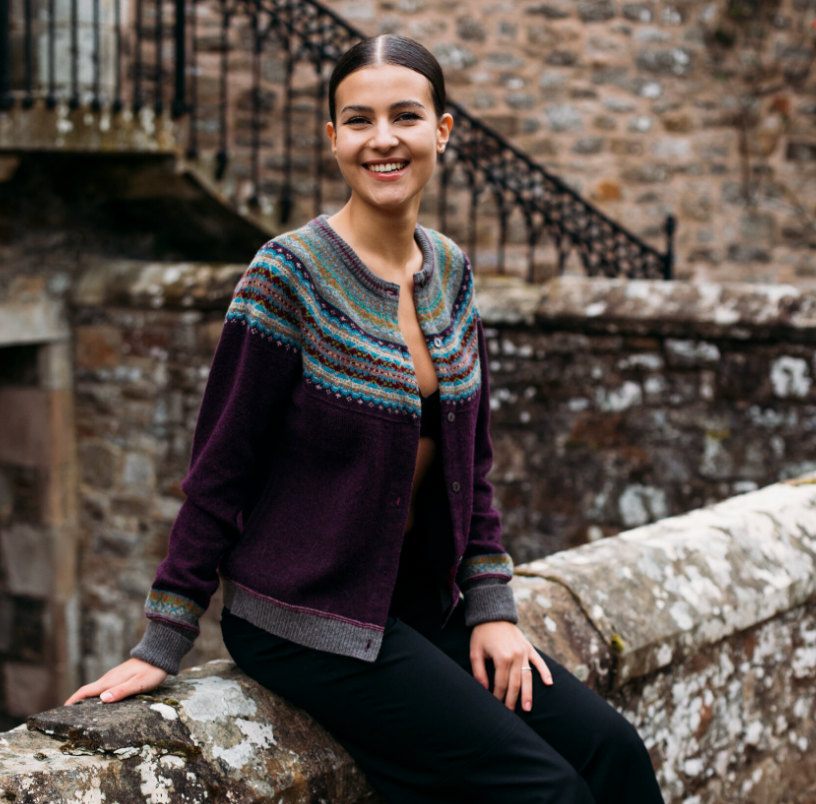 Eribe's Fair Isle Alpine Cardigan in Esmeralda