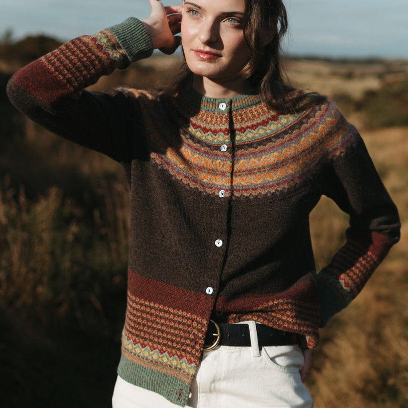 Eribe fairisle Cardigan in Merino wool.