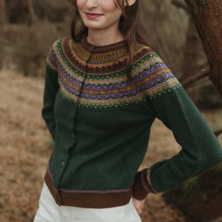 Eribe Alpine Short Cardigan in Thistle