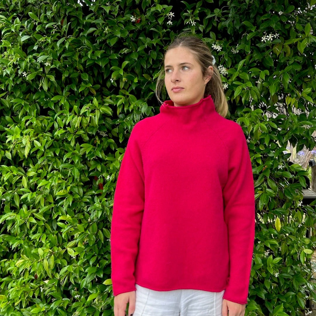 Eribe's Corry Sweater in Raspberry for women