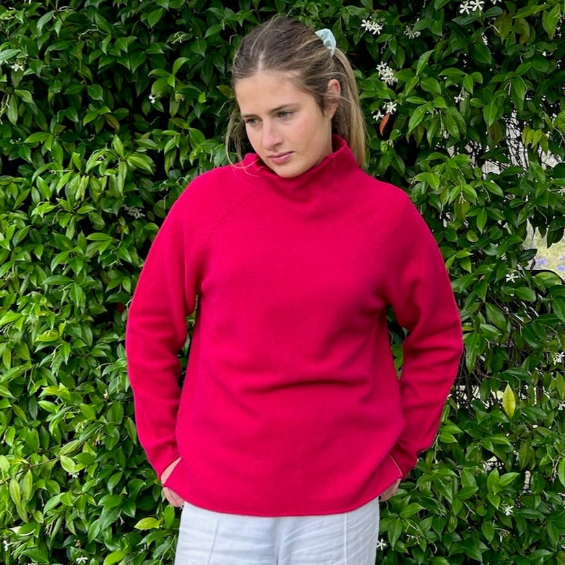 Eribe's Corry Sweater in Raspberry for women