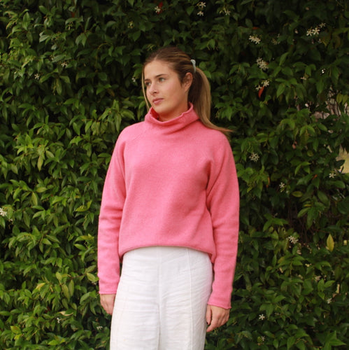 Eribe Corry Sweater in Lipstick, ladies jumper in pink