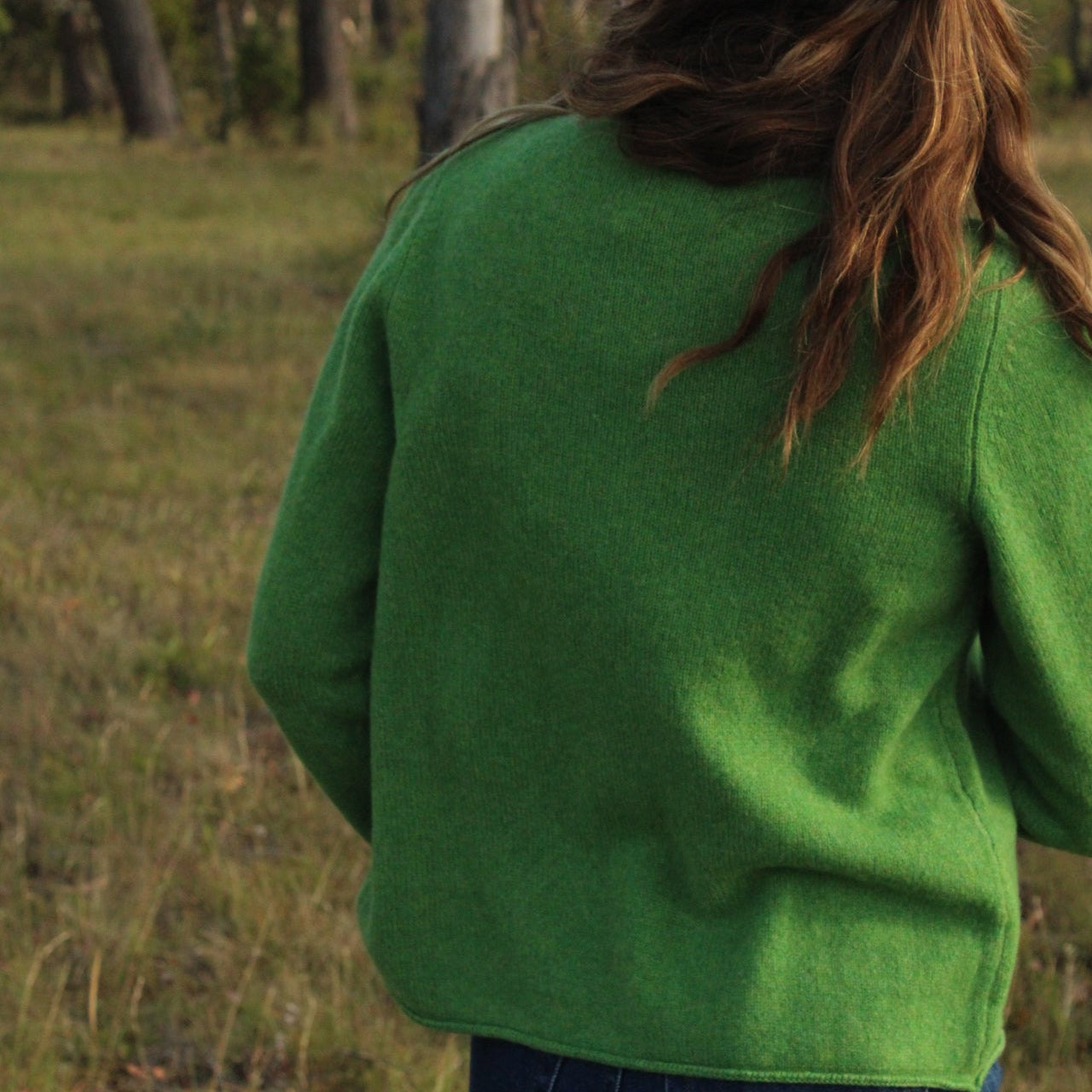 Eribe Corry Cardigan in Green.