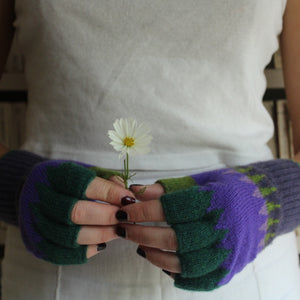 Eribe Fingerless Gloves in Violetta