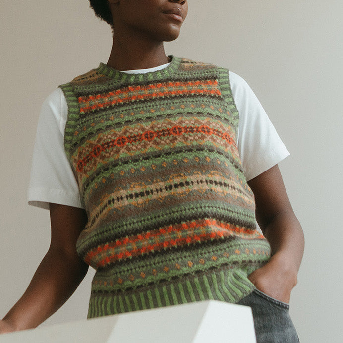 Eribe kinross vest in Pistachio green