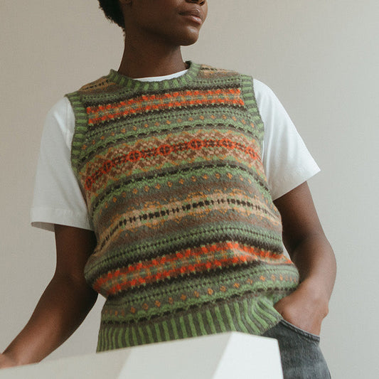 Eribe kinross vest in Pistachio green