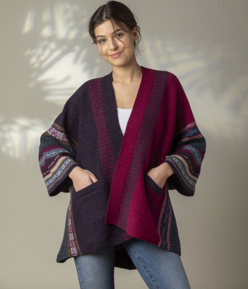 Eribe's Montrose Blanket coat in bramble