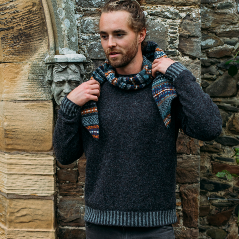 Eribé's Pioneer Scarf in Hera. Quality knitwear.