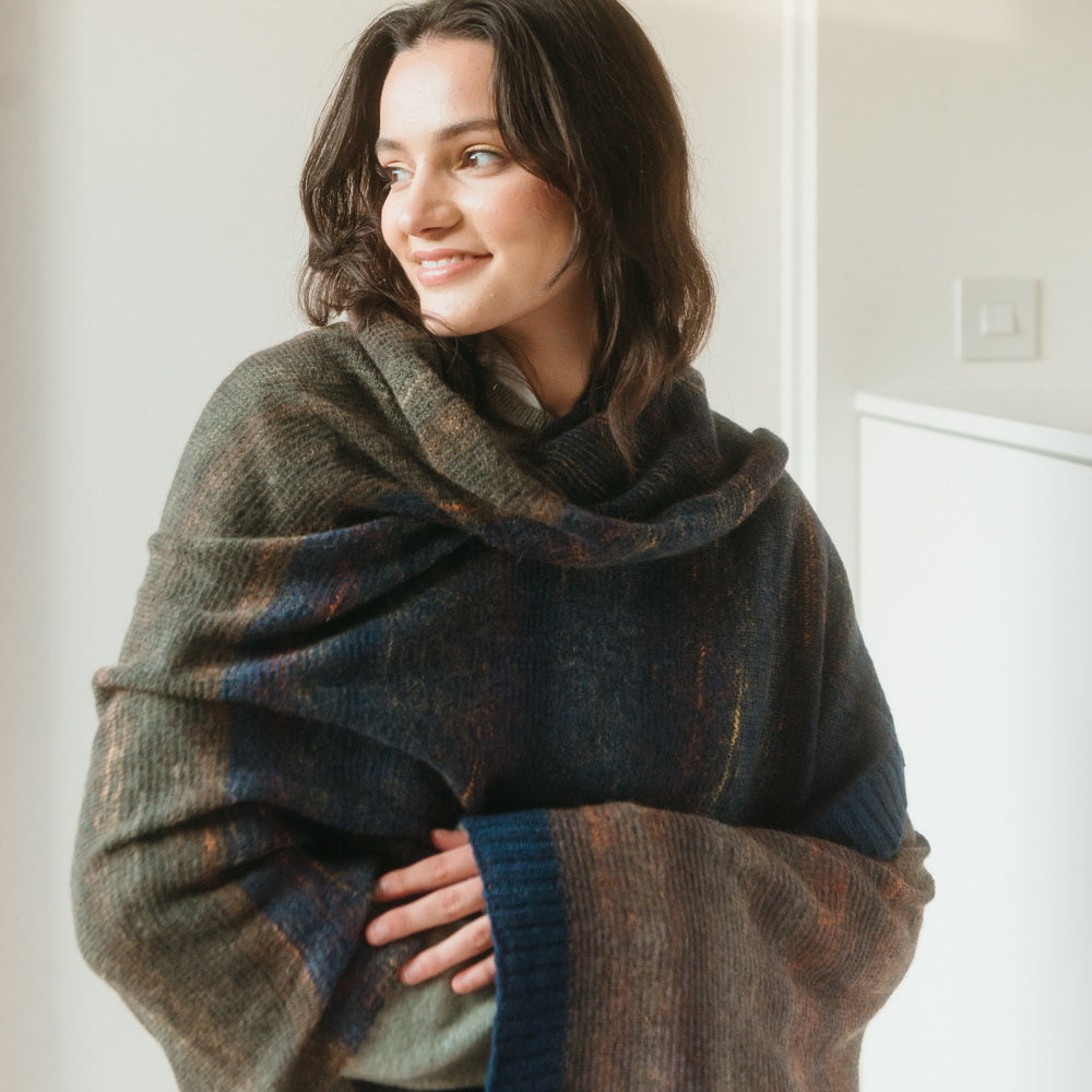 Mohair and merino wrap from Eibe.