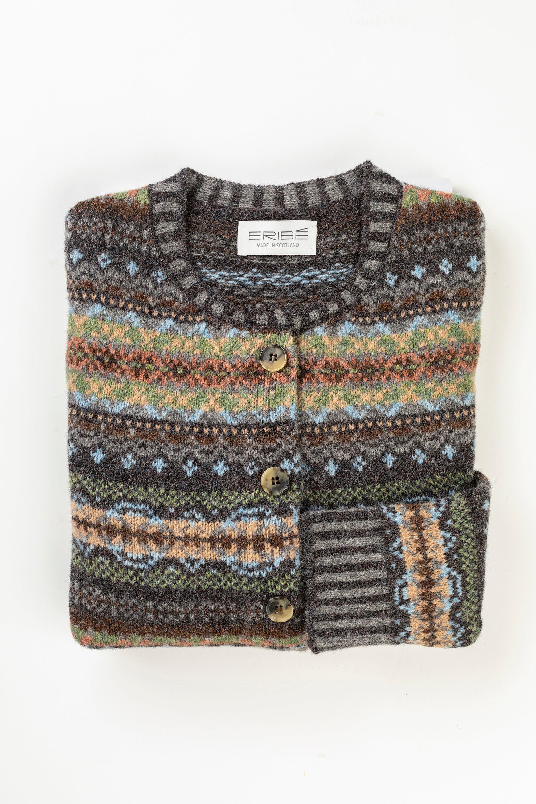 Eribe's Westray fair isle cardigan in Aviemore for women