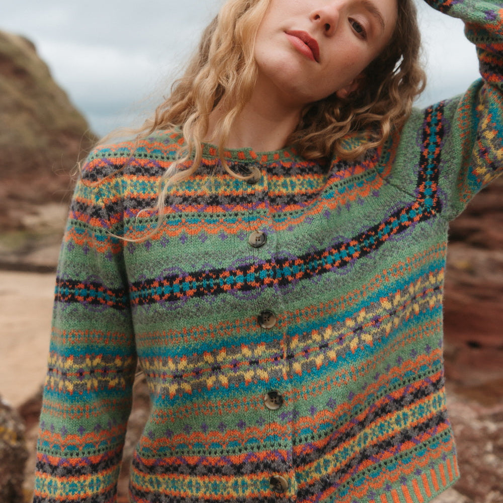 Eribe Westray Cardigan. Wool in Macduff