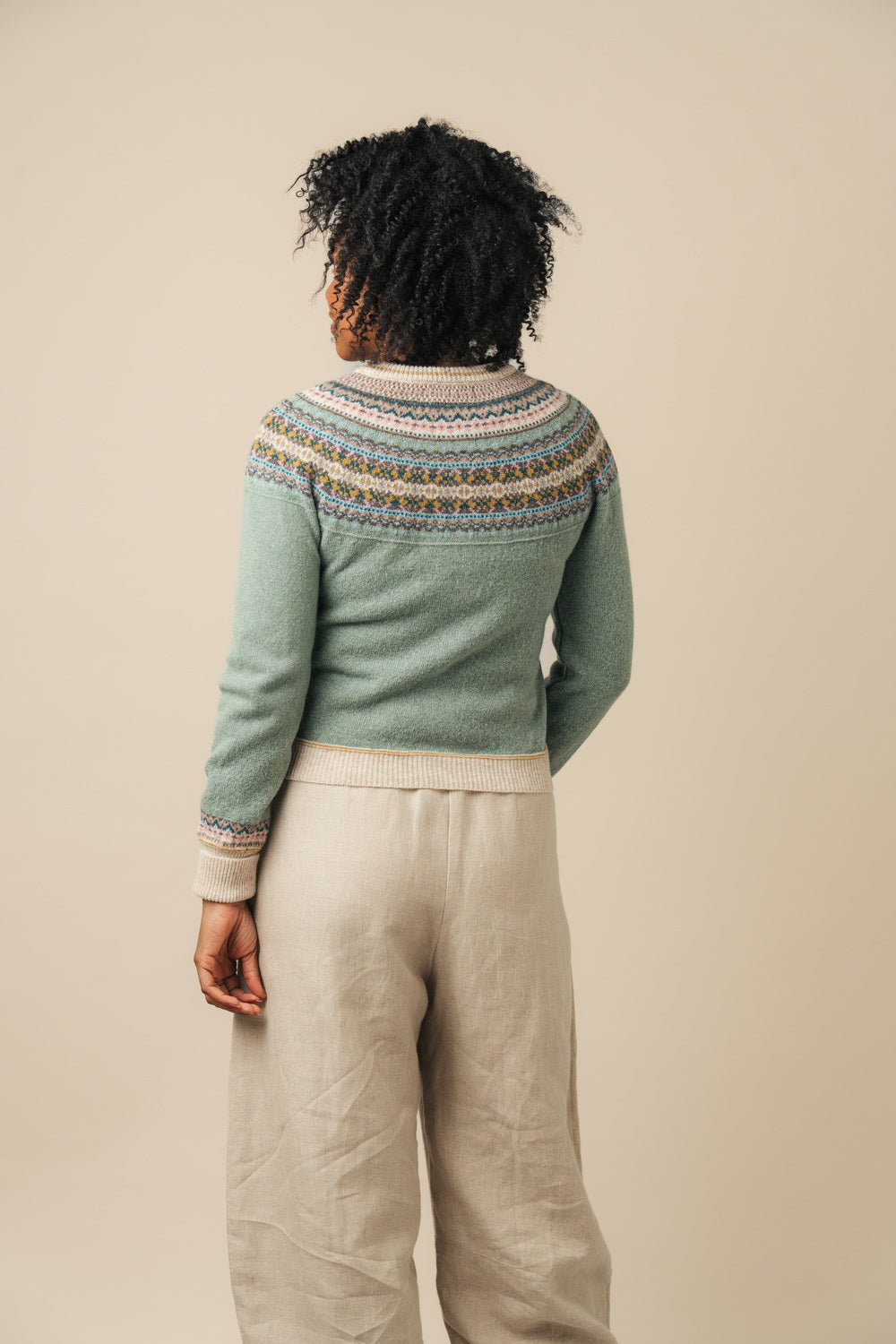 Eribe Alpine Short Cardigan in Sage