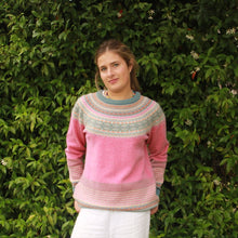Eribe's Alpine Sweater in Nougat, fairisle knitwear for women