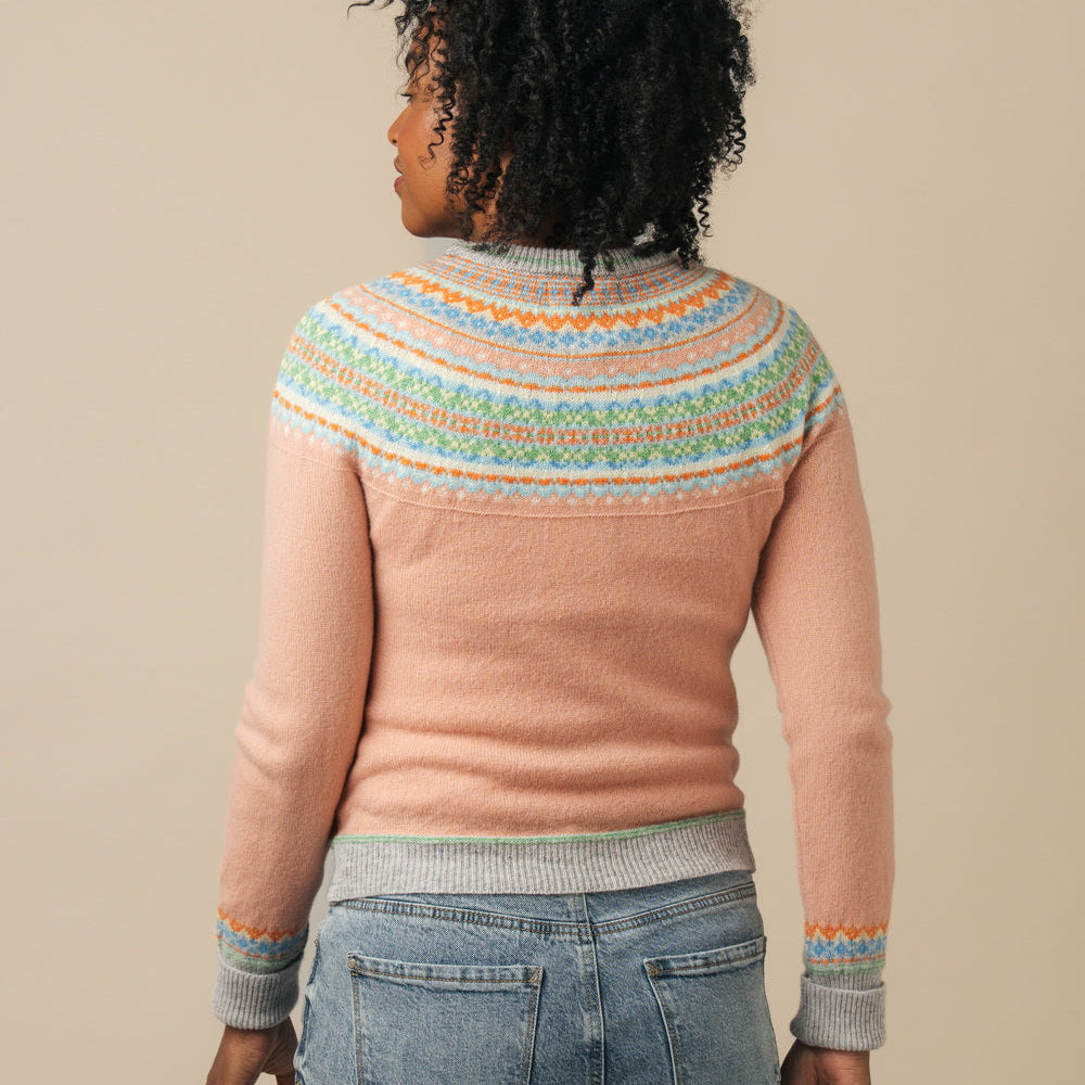 Erinbe wool fairisle sweater in honeysuckle