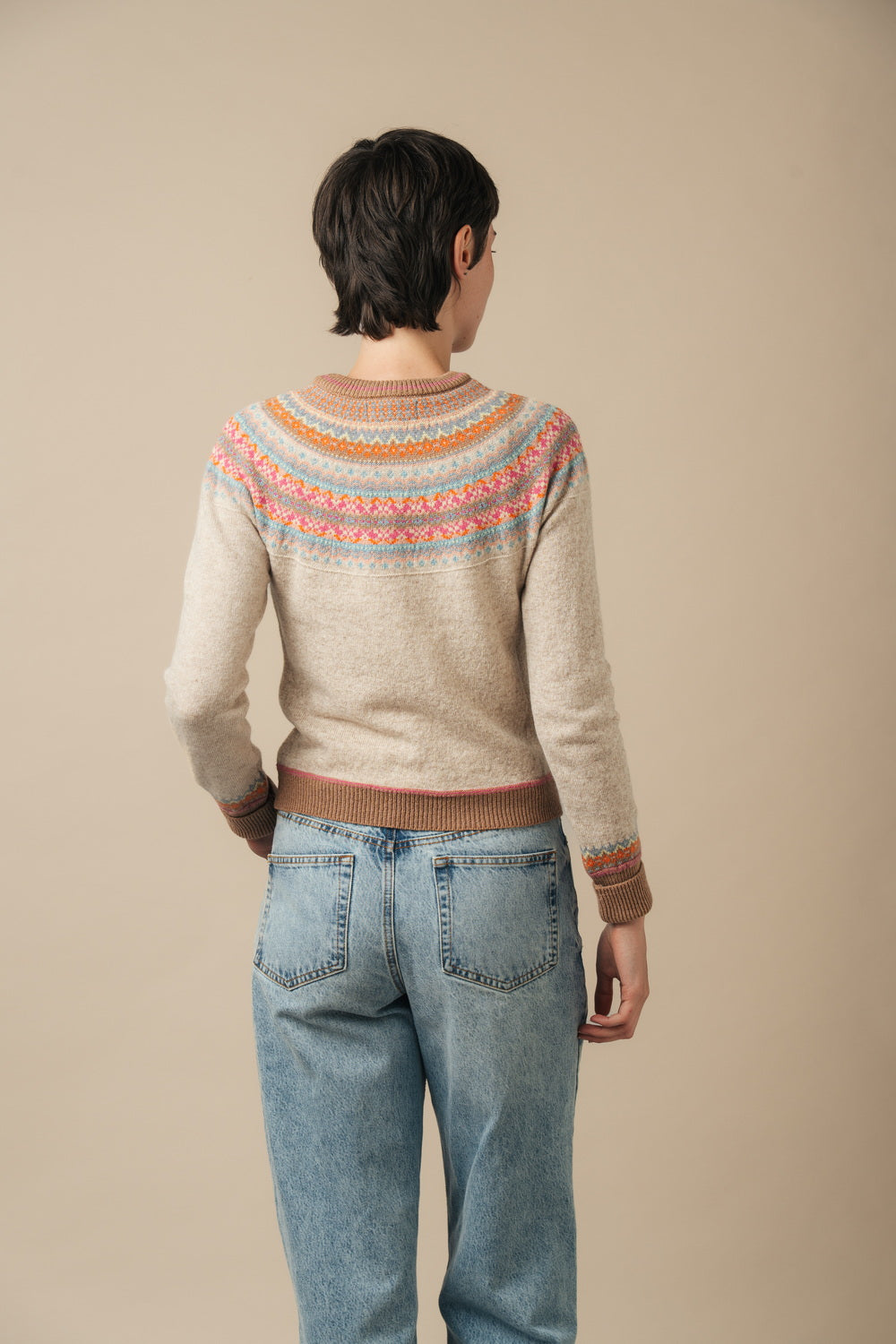 Fairisle jumper for women. Merino wool