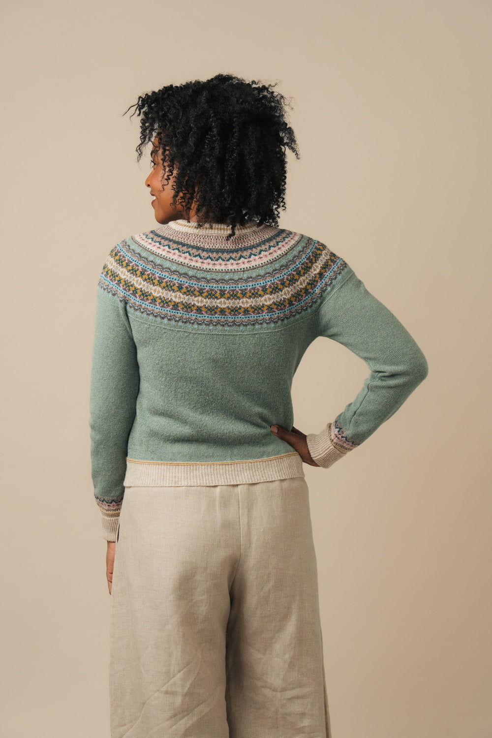 Erbe fairisle in sage