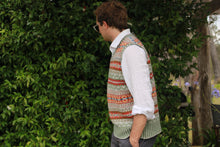 Eribe's Brodie Vest for men in Tundra, side view of sweater vest