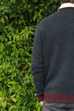 Eribe's Men's Bruar Sweater in Black Grouse, back view of men's jumper