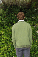 Eribe's Men's Bruar Sweater in Fern, back view of men's jumper in green