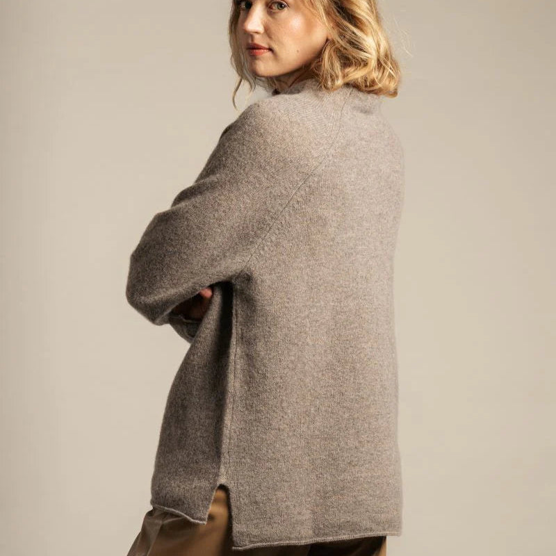 Eribe quality knitwear corry jumper in Vole
