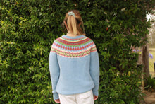 Eribe Stoneybrek Sweater in Strathmore for women, back view of ladies fairisle jumper 