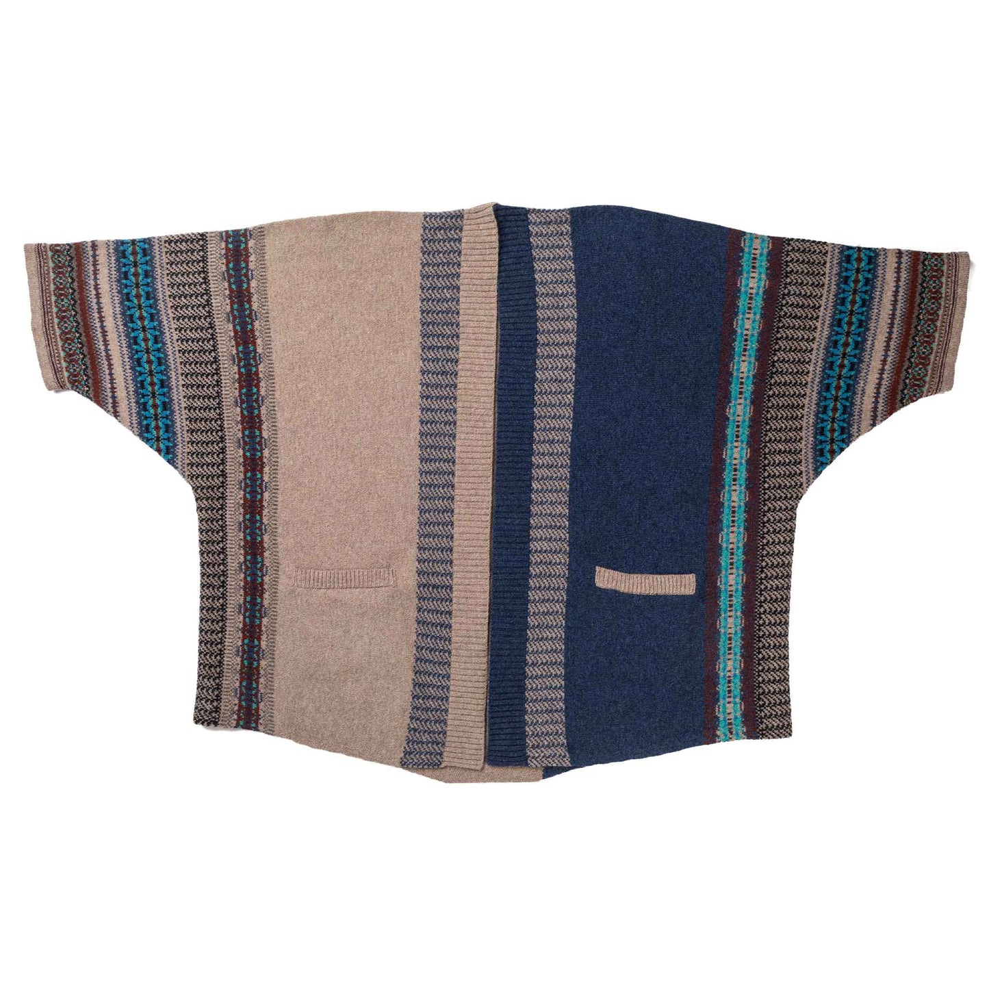 Eribe Montrose Blanket Coeat Oban Sky. Quality Scottish Knitwear.