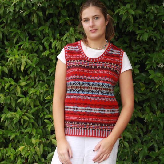 Eribe's Westray Vest in Poppy for women