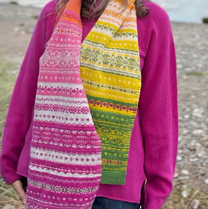 Eribe Scarf pink orange green