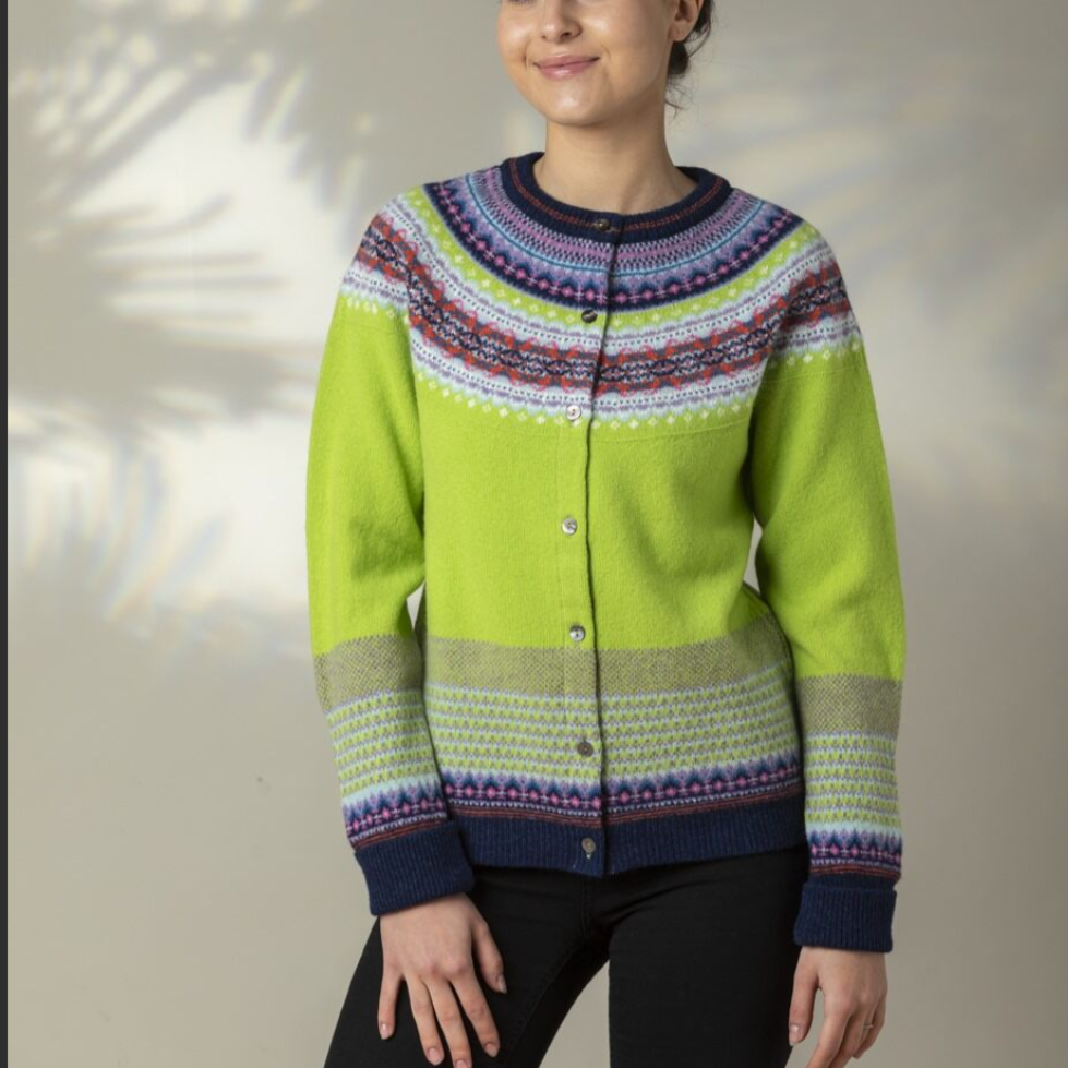 Eribe Fairisle Cardigan in Figaro. Merino Wool.