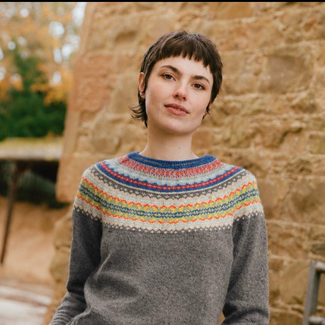 Eribe Alpine sweater Charm. Scxottish knitwear.
