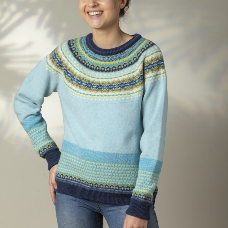 Eribe Alpine Sweater in Mermaid. Quality Merino Wool.