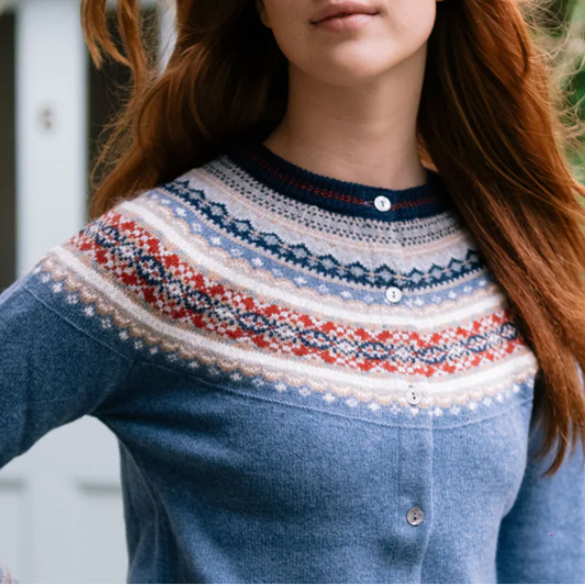 Fairile lue cardigan from eribe