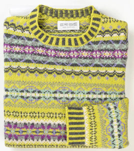 Eribe Kinross Sweater sorrel. Scottish Knitwear, Merino Wool.