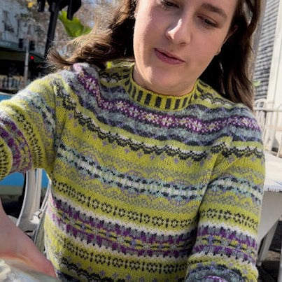 Fairisle Kinross Sweater from Eribe in Sorrel