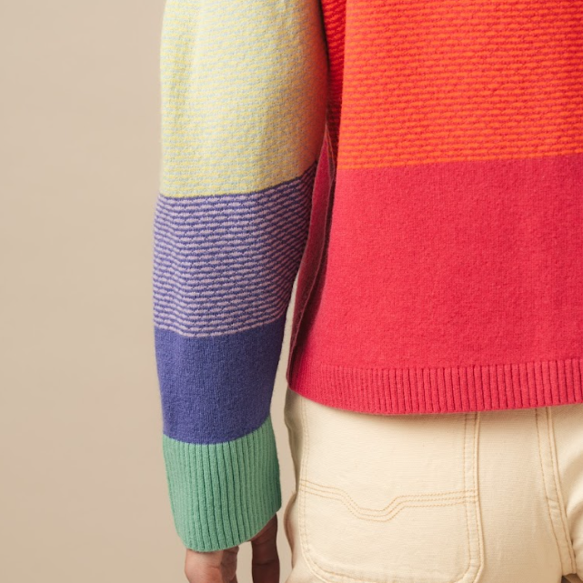 Merino wool colourful melrose tweed from Erbe