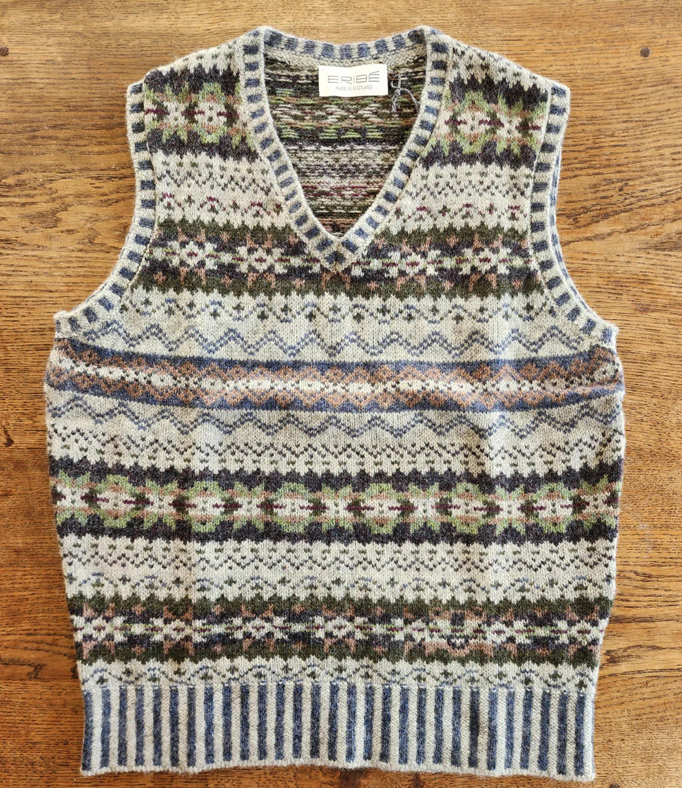 Eribe - Brodie Men's Fairisle Vest - Ash