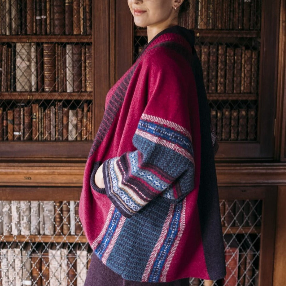 Eribe Scottish Fairisle Knitwear. Jacket in Merino Wool.