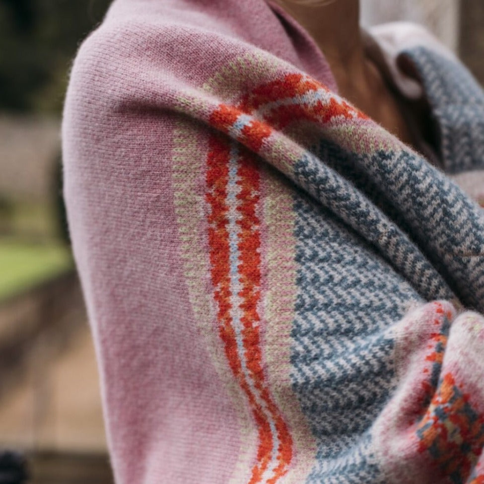 Eribe Montrose Blanket Coat in Pink.