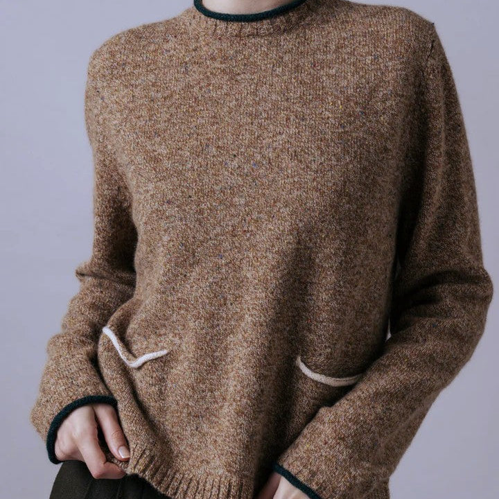 Eribe Tweed Nep jumper in Desert