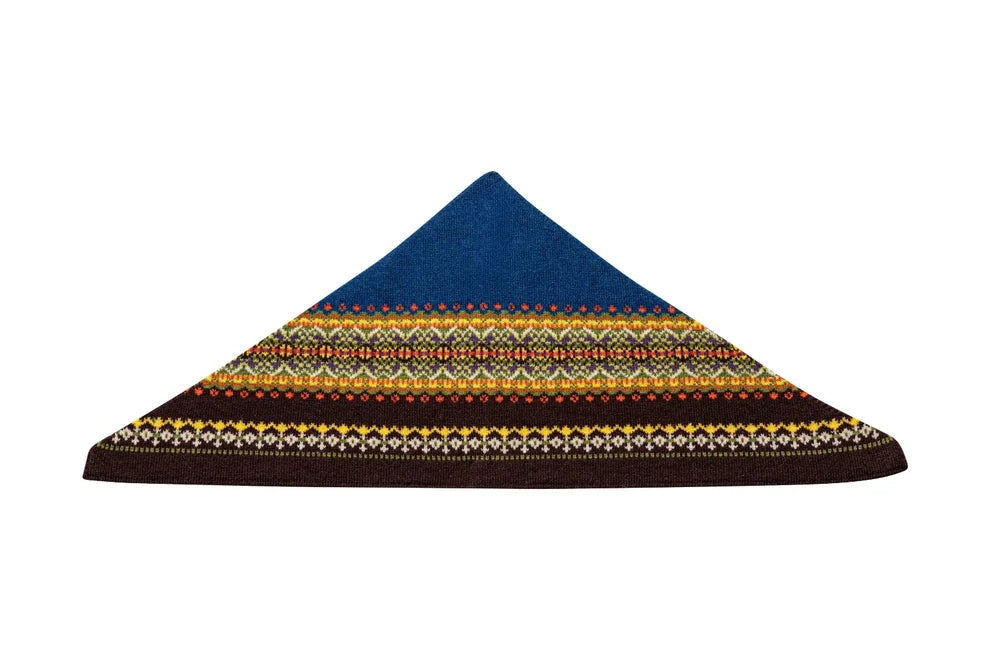 Eribe - Fairisle Triangle Scarf - Ebony