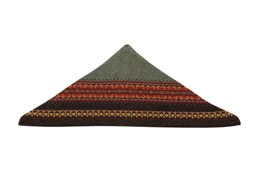 Eribe - Fairisle Triangle Scarf - Braemar/Oakley