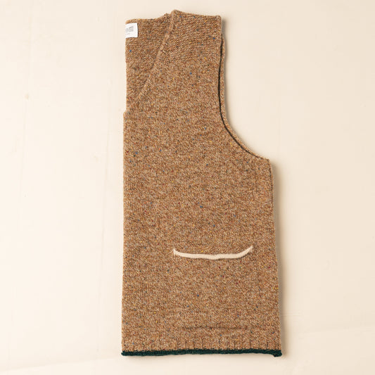 Eribe Tweed Nep Vest in Desert.