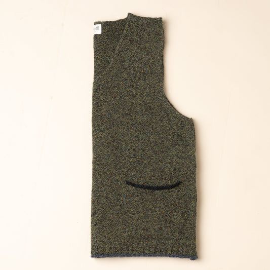 Erbe Tweed Nep Vest in Pine